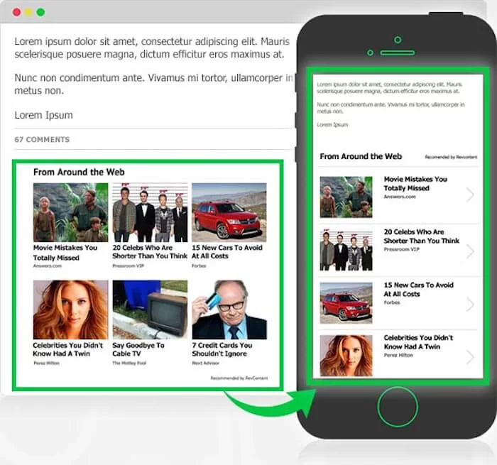 Нативная реклама Revcontent