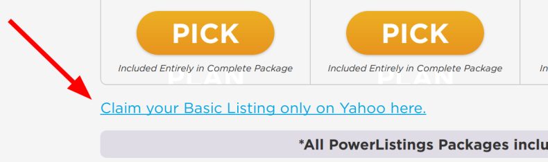 lista de negocios de Yahoo gratis