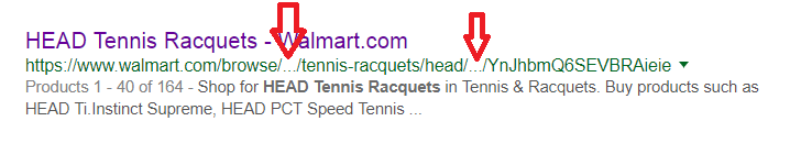 Пример URL-адреса теннисных ракеток Head