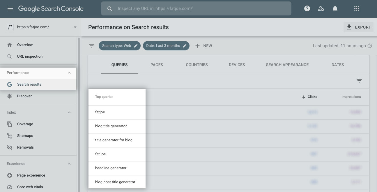 Google Search Console Leistung Suchergebnisse SEO-Metriken