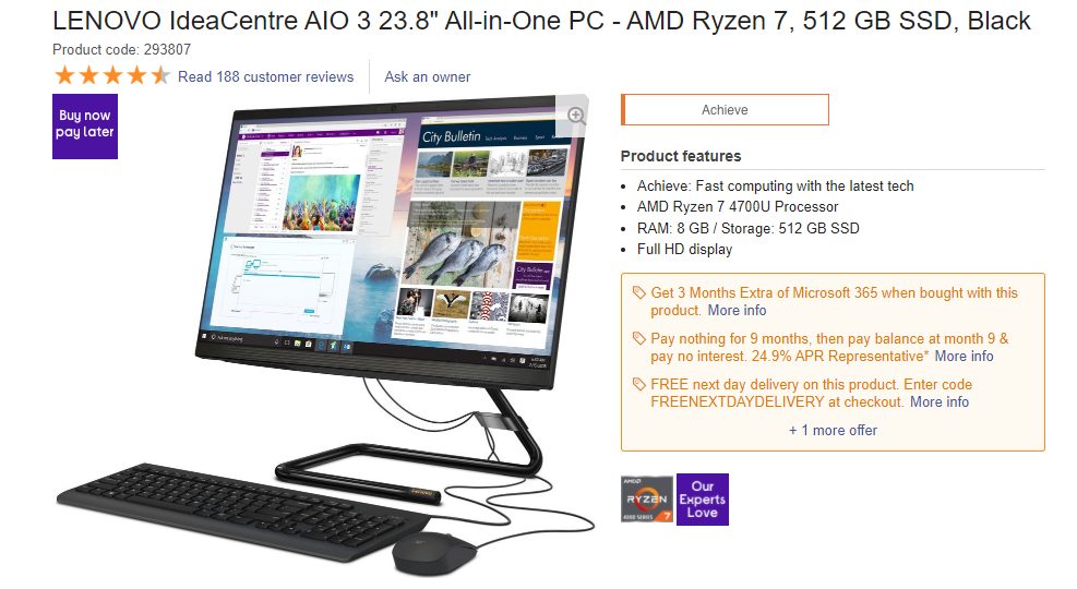 Пример описания продукта от Lenovo, показывающий, как использовать маркеры для технической информации.