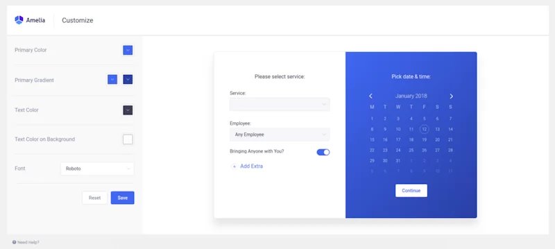 アメリア予約フォーム