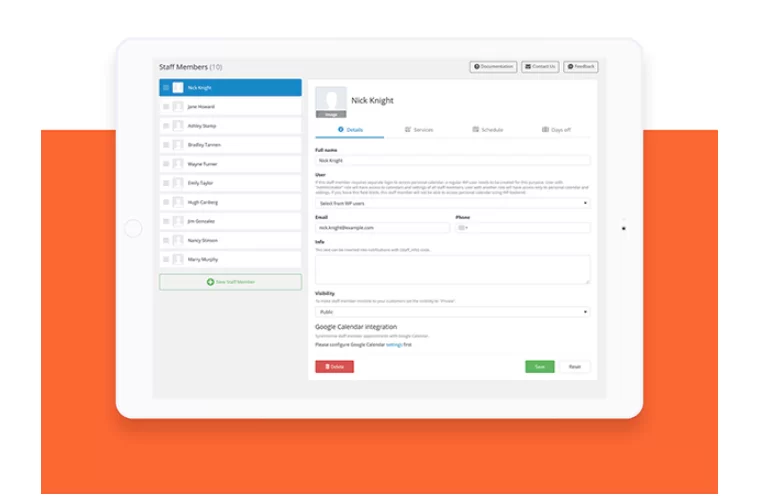 BooklyWordPress予約プラグイン
