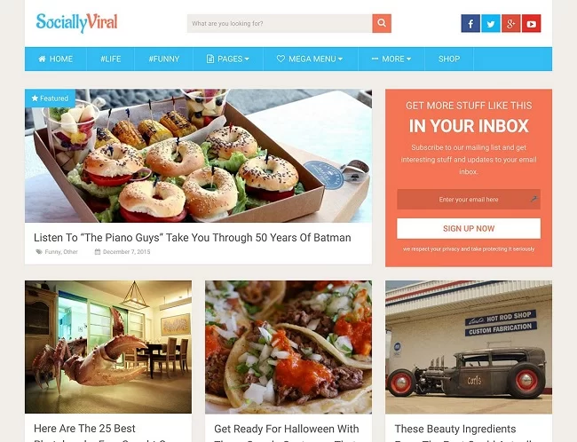 Sites de contenu viral, thème Wp