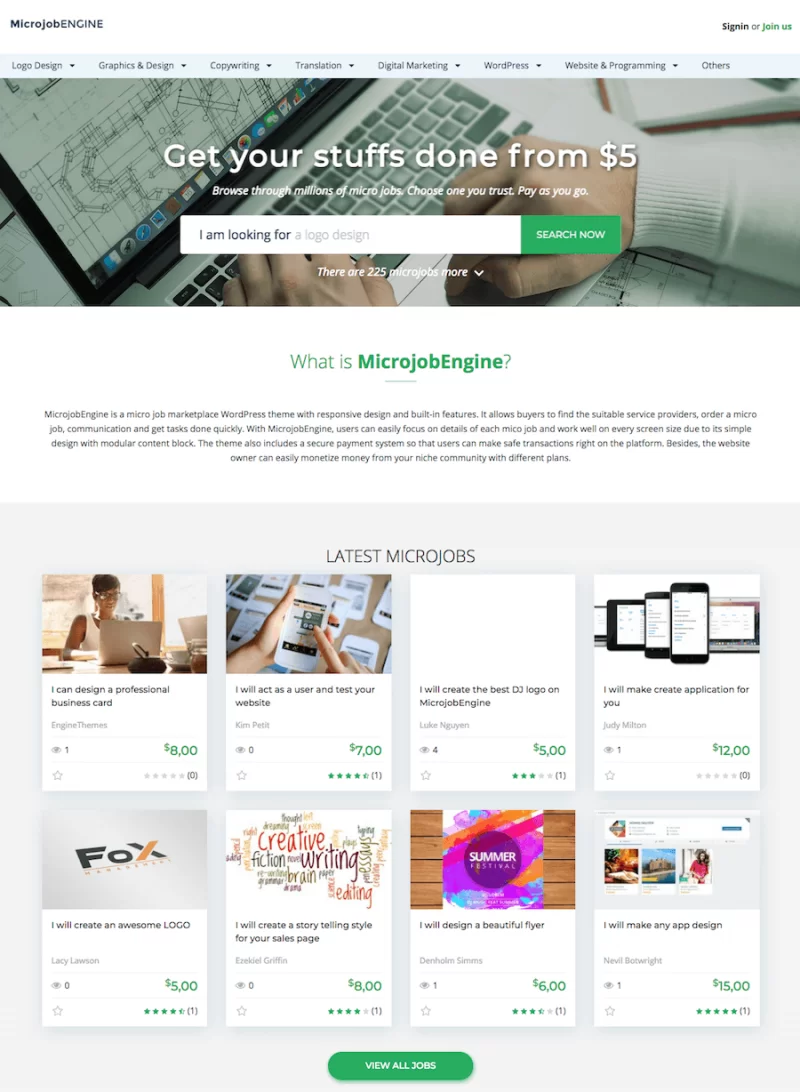 Thème MicroJobEngine