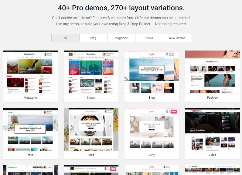 Tema de WordPress estilo Pinterest