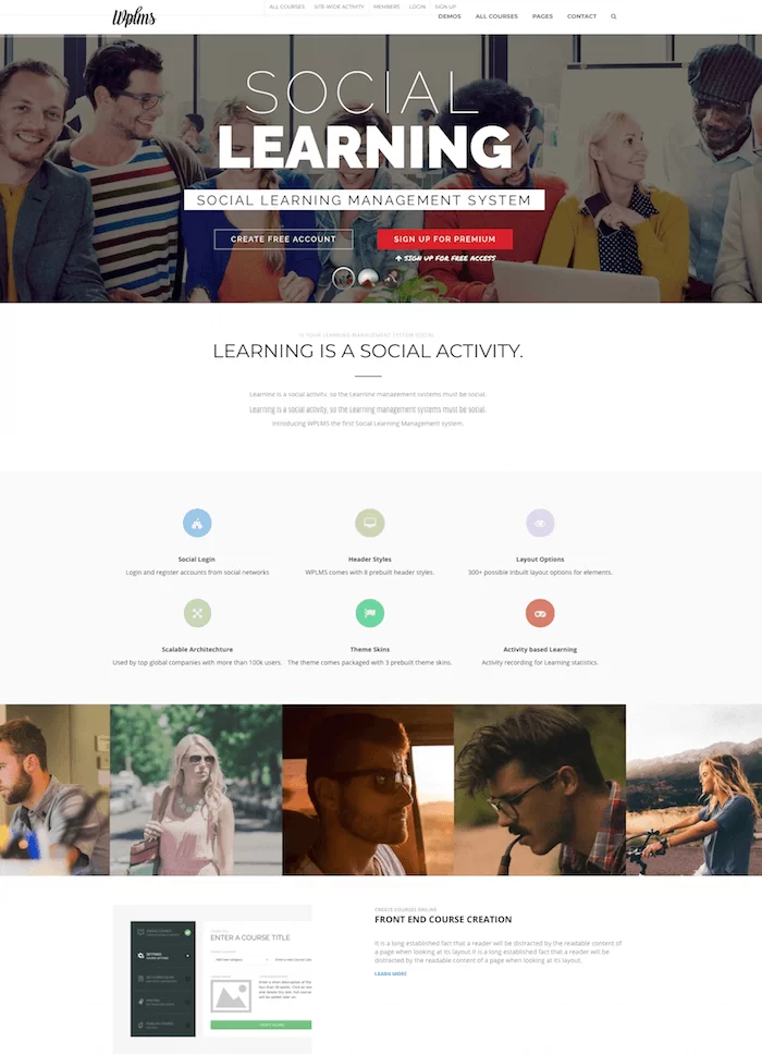 Système de gestion de l'apprentissage WPLMS pour WordPress