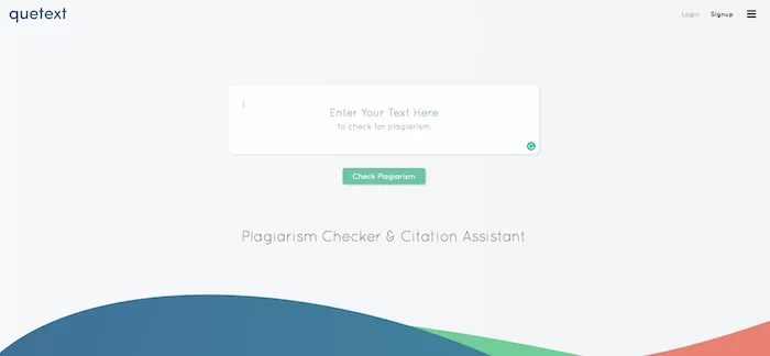 Outil de vérification du plagiat Quetext