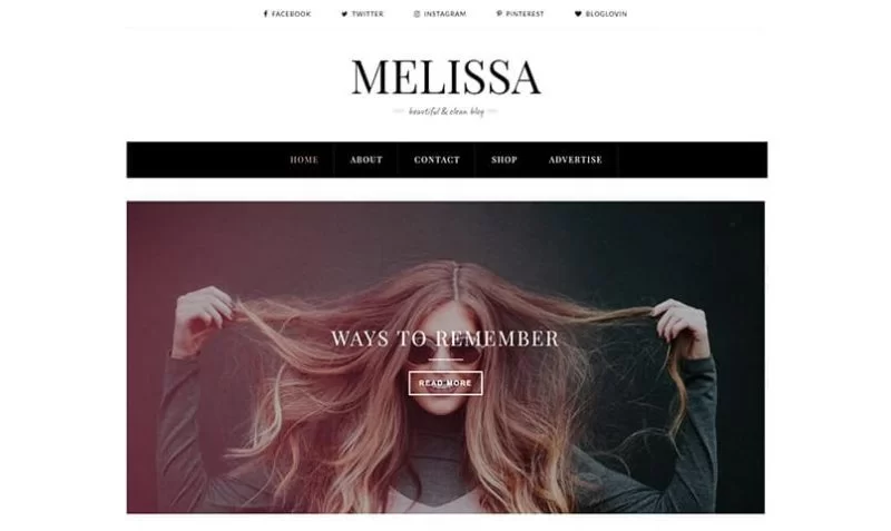 Modèle de blogueur Melissa