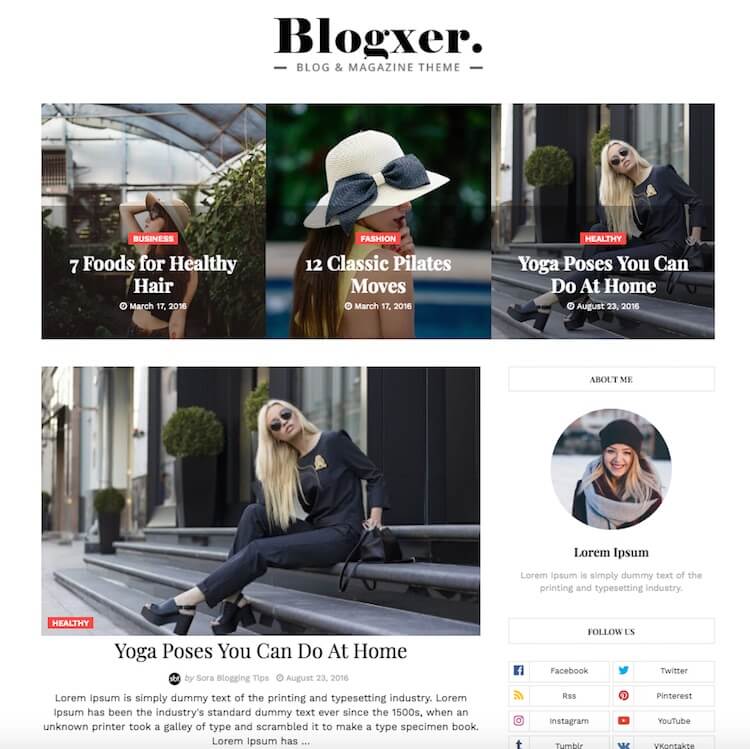 Blogxer-Blogger-Modèle