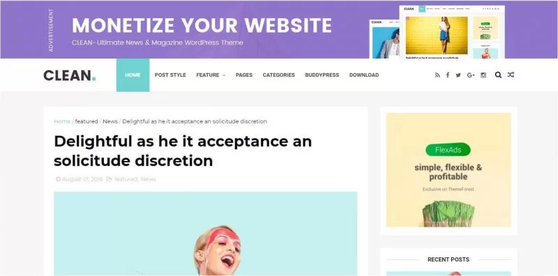 Nettoyer le modèle de blogueur