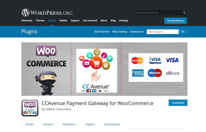 WooCommerce 的 CCAvenue 支付网关