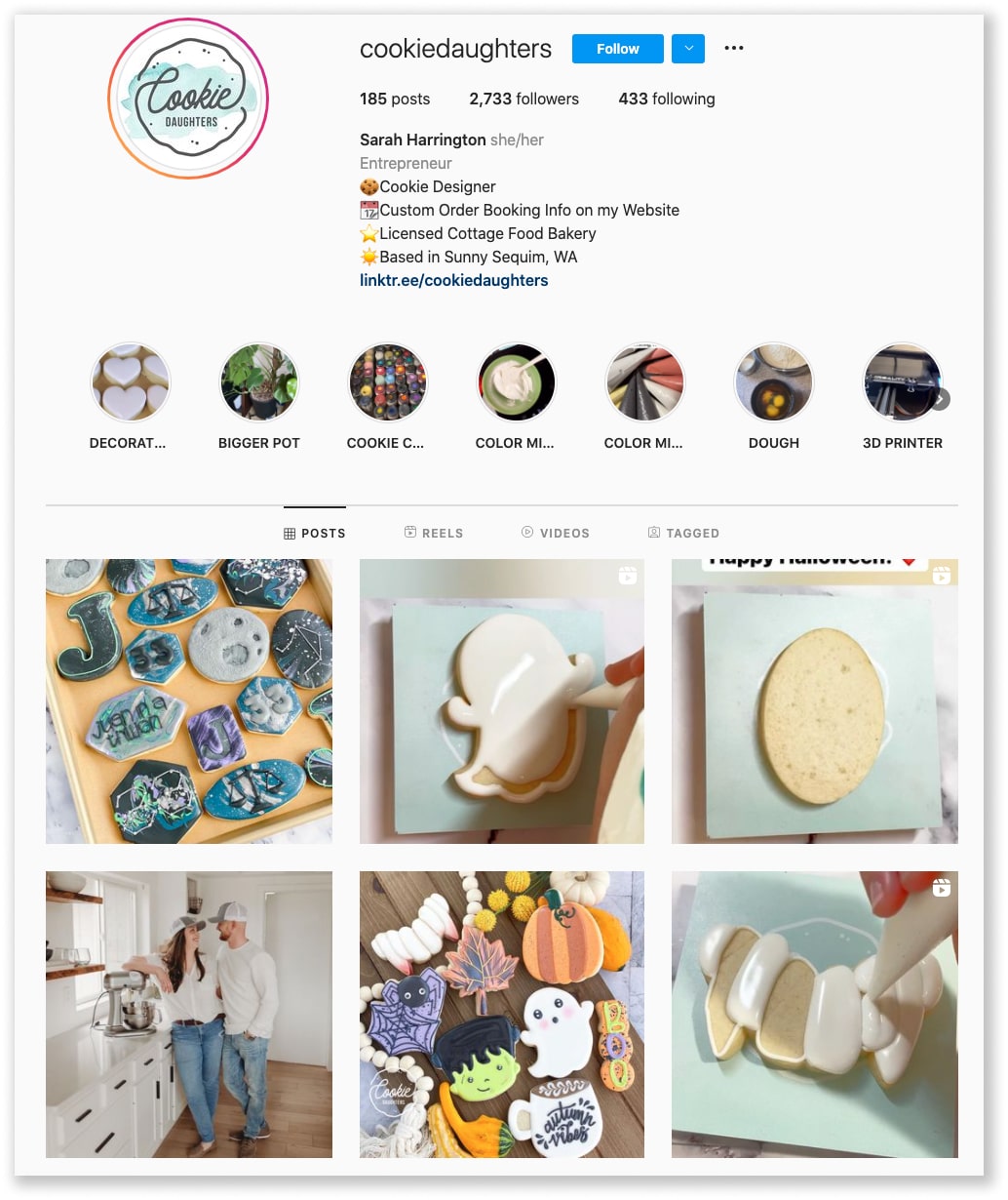Come vendere su Instagram - Guida per principianti per il 2022 10 cookiedaughters