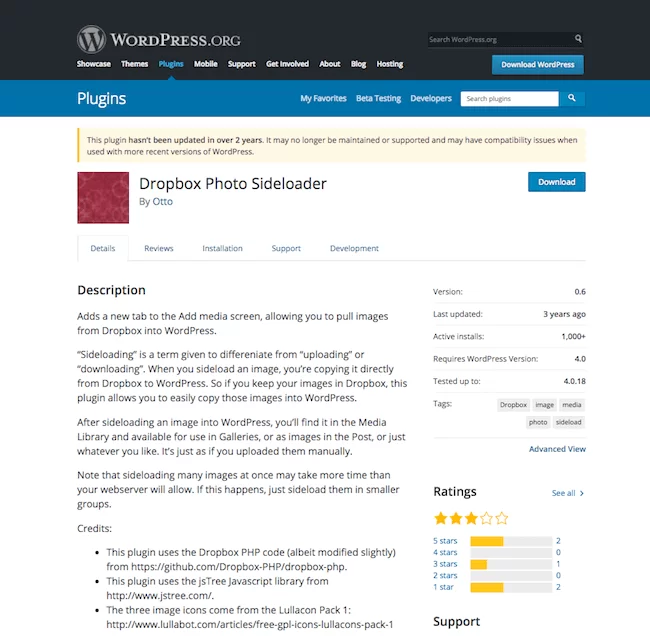 Загрузчик фотографий Dropbox