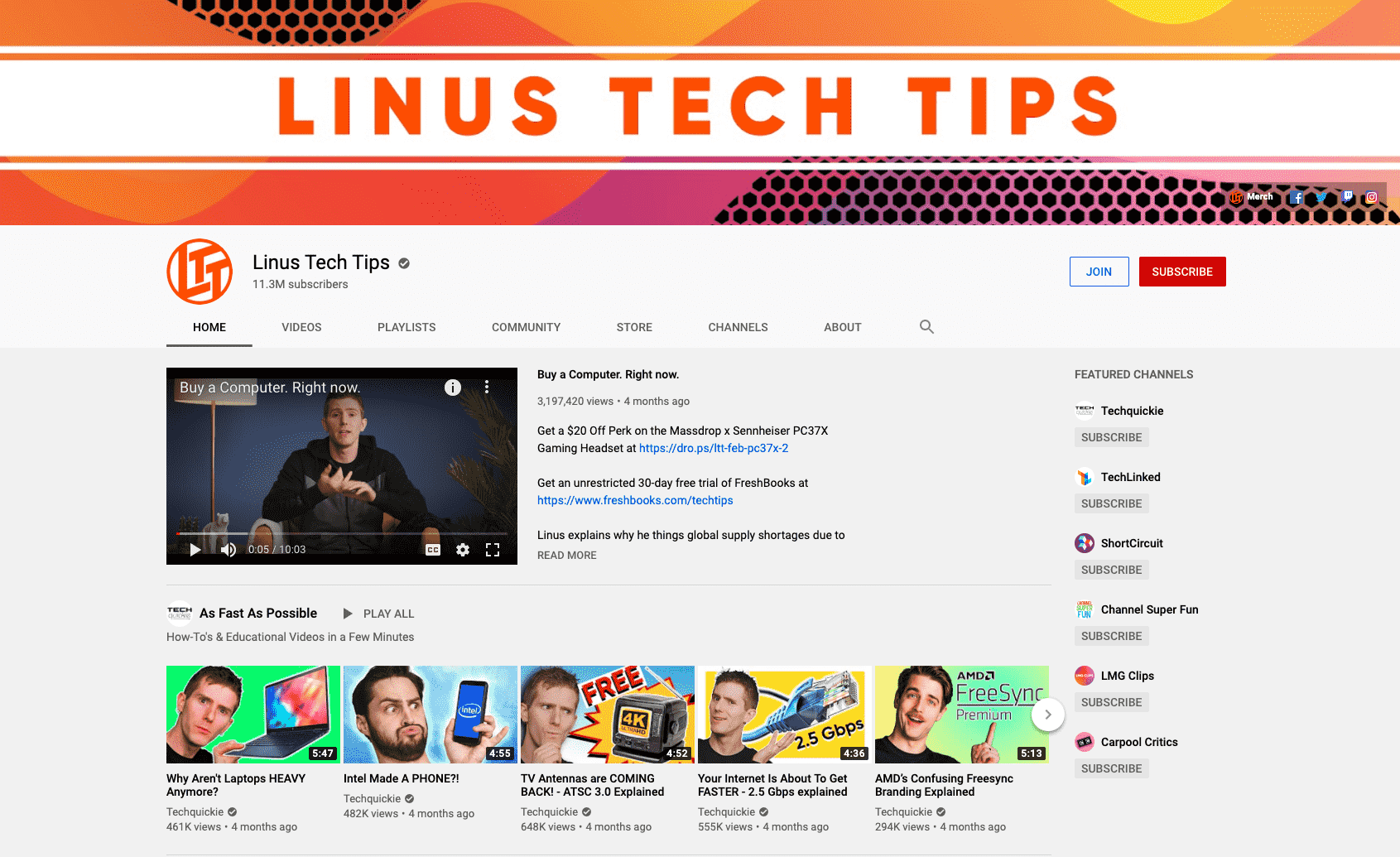 トップコンピュータハードウェアインフルエンサー