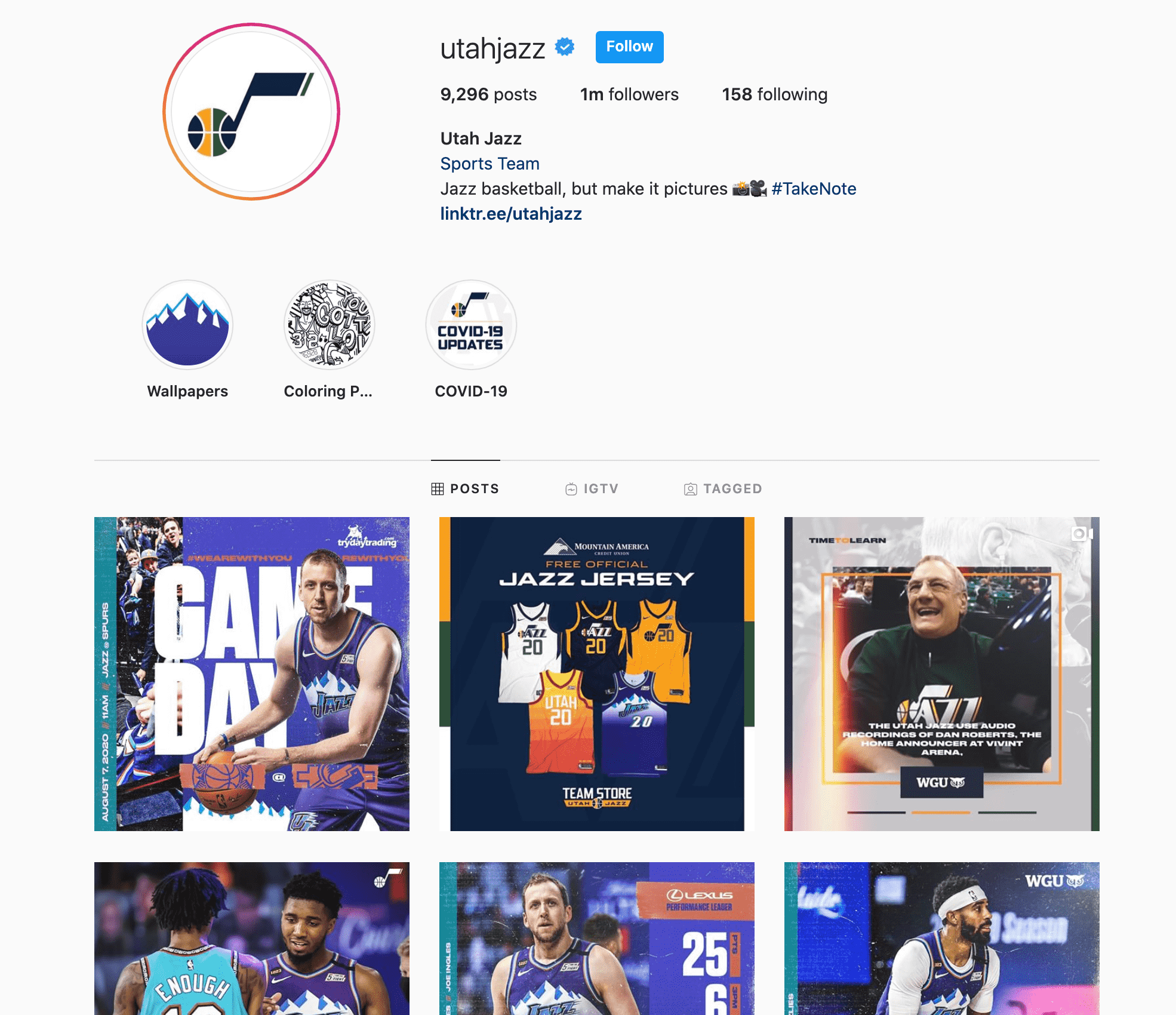 犹他爵士队 Instagram