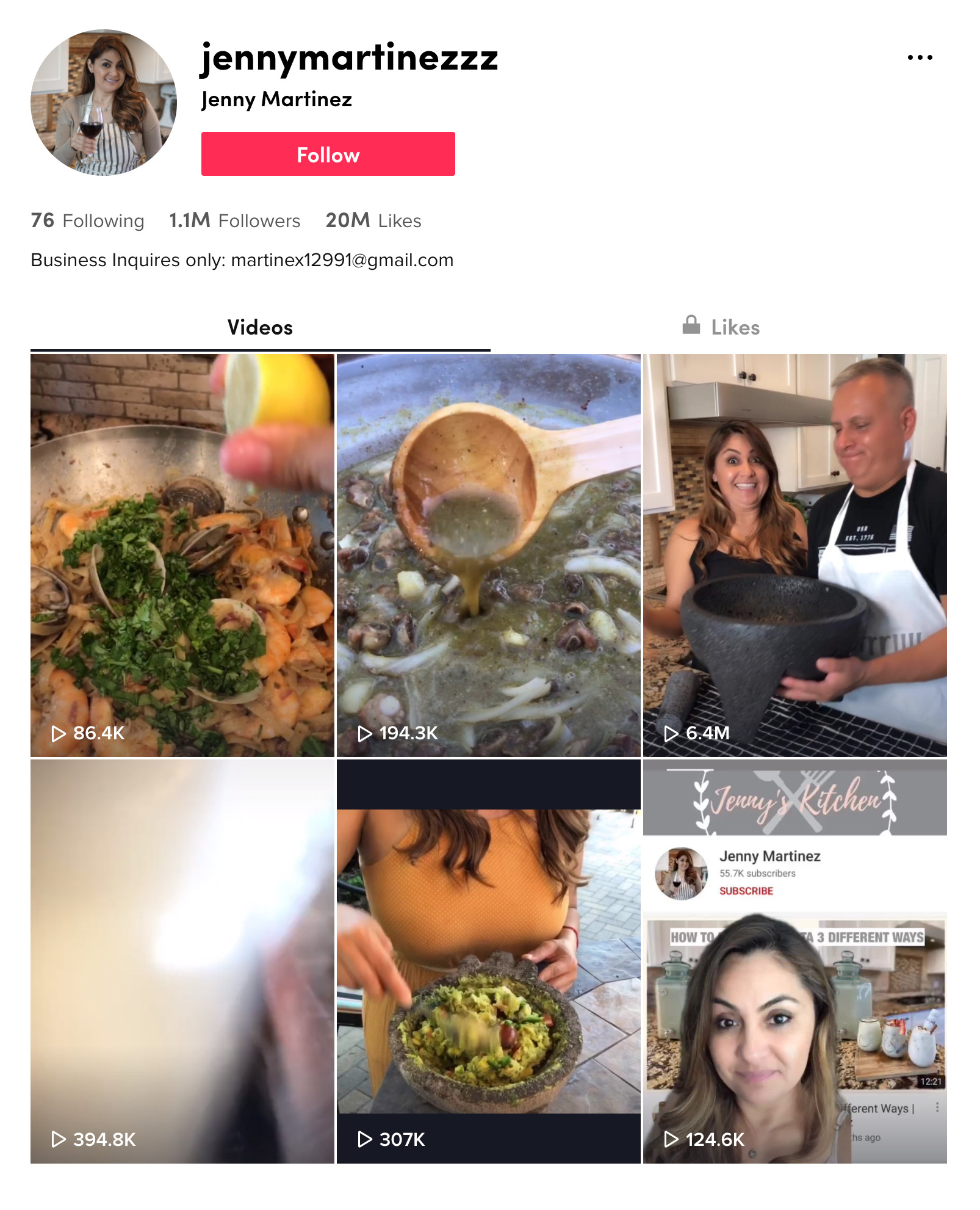 Jenny Martinez TikTok-Profil