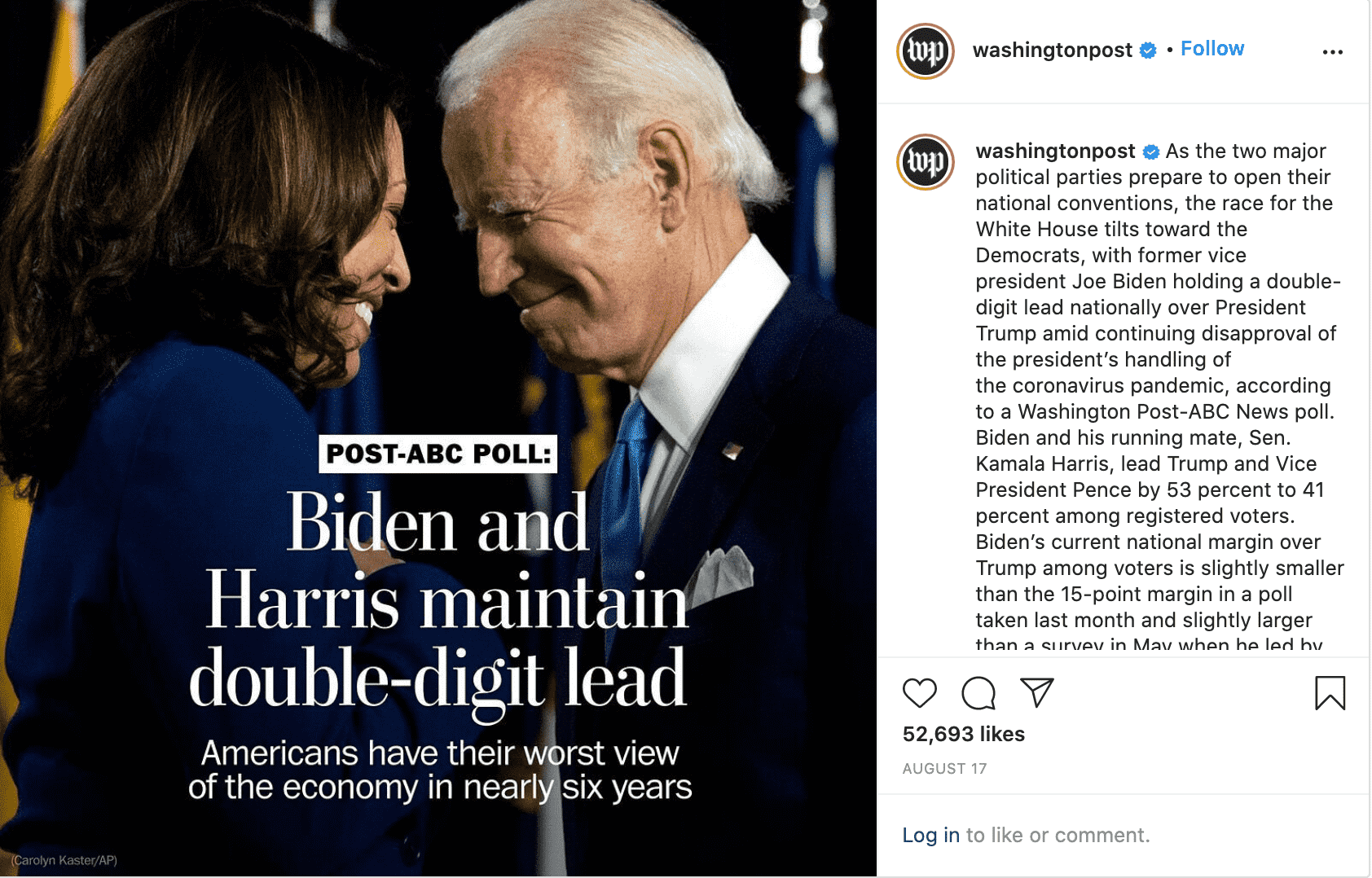 民主党のInstagramの投稿1