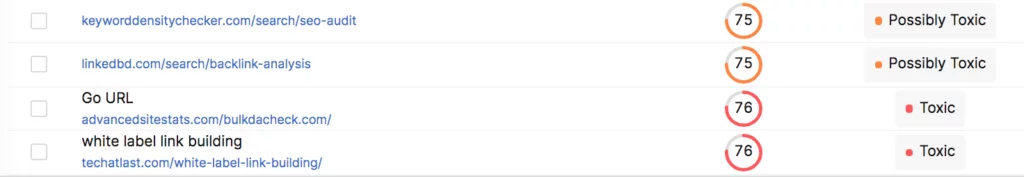 LinkGraphの有毒なリンクチェッカー