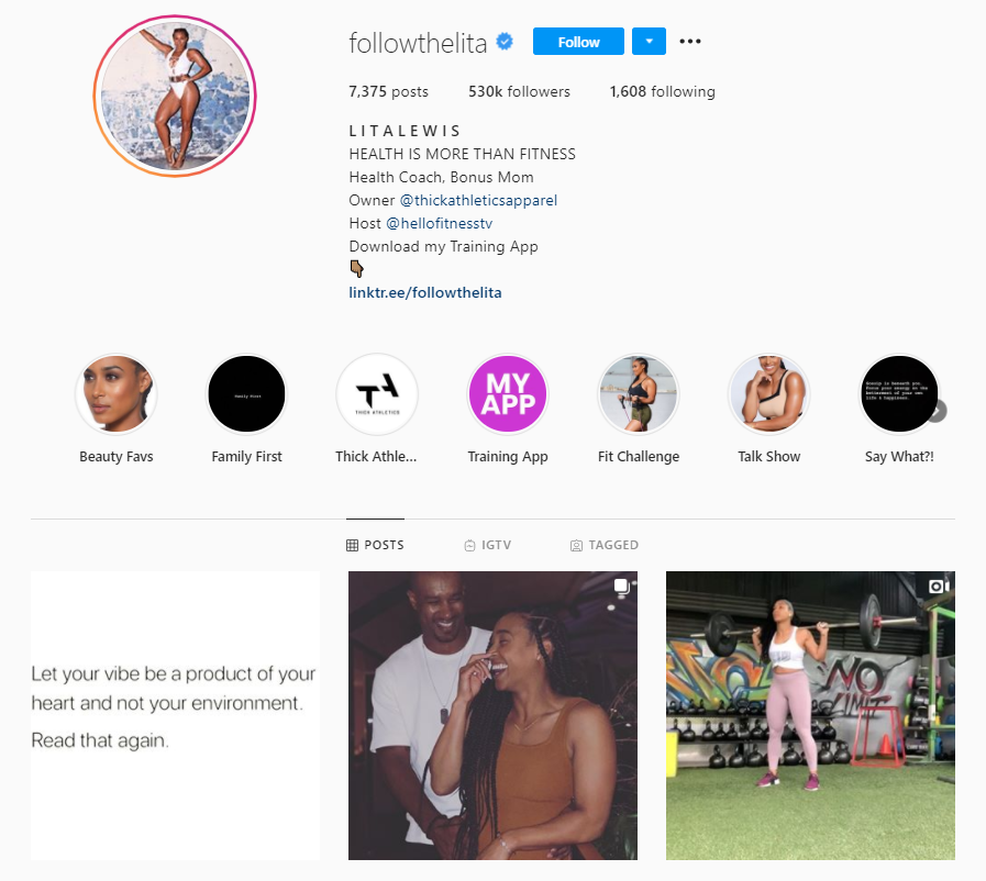Instagram 上的 Lita Lewis 健身時尚