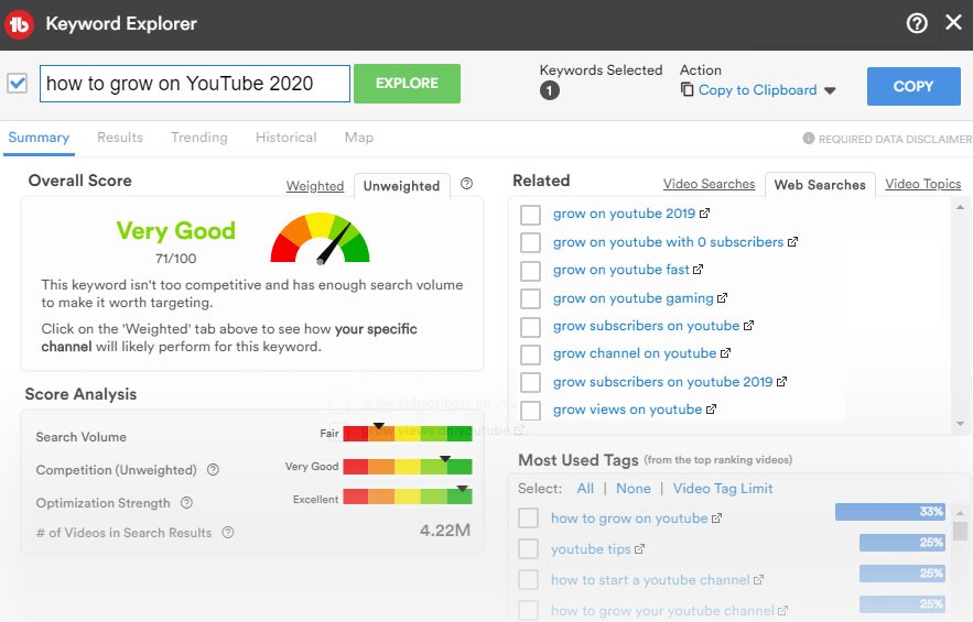 YouTube 키워드 검색은 조회수를 높입니다.