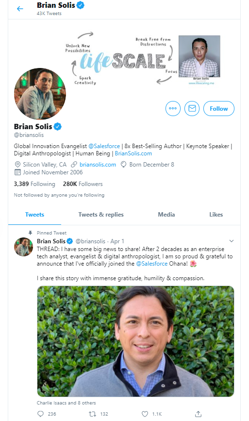 Brian Solis 비즈니스 인플루언서 및 사고 리더