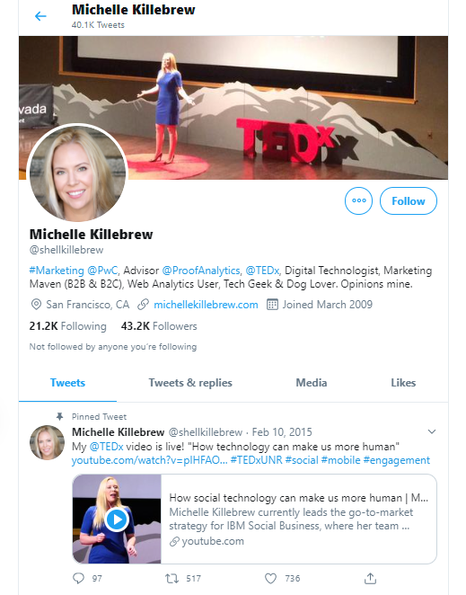 Michelle Killebrew 비즈니스 인플루언서 및 사상가