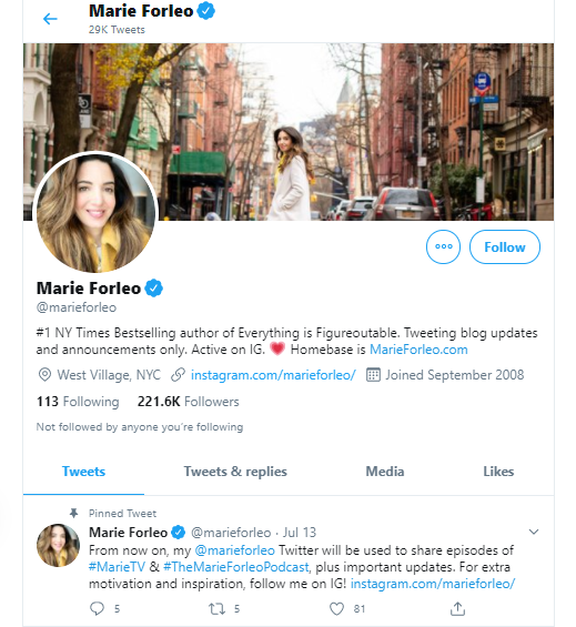 Marie Forleo 비즈니스 인플루언서 및 사상가