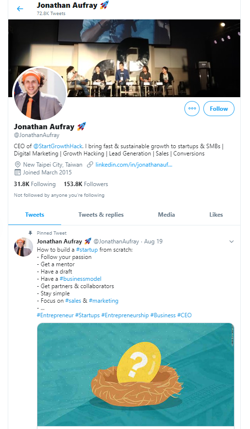 Jonathan Aufray 비즈니스 인플루언서 및 사고 리더