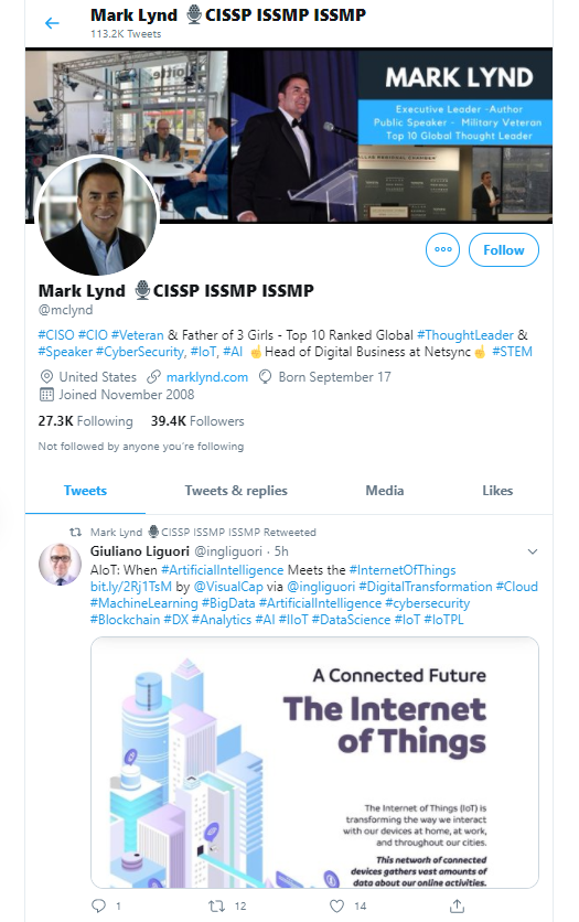 Mark Lynd 비즈니스 인플루언서 및 사고 리더