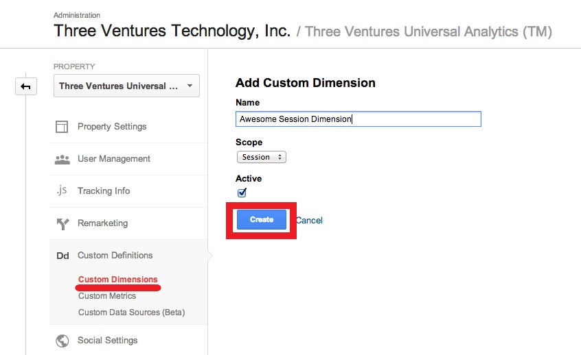 Dimensioni personalizzate di Google Analytics