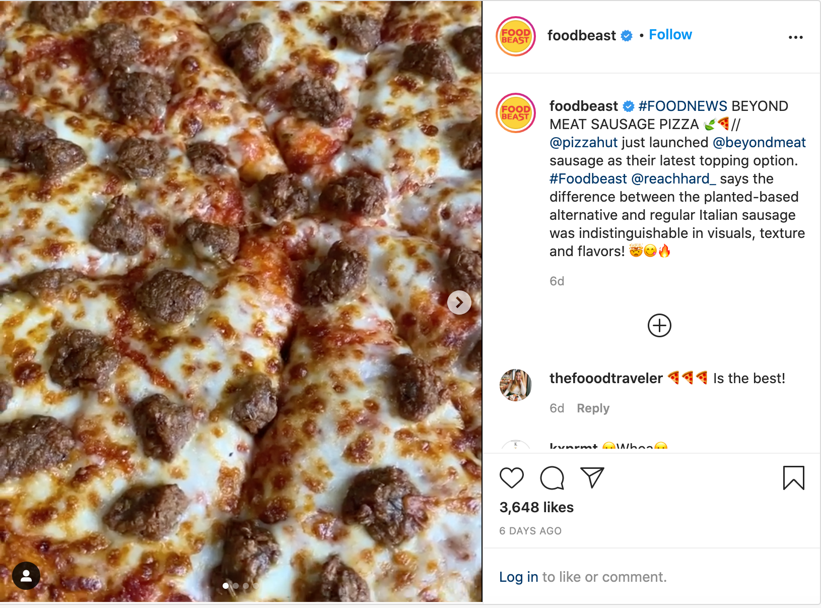 超越肉類 Insta 帖子 2