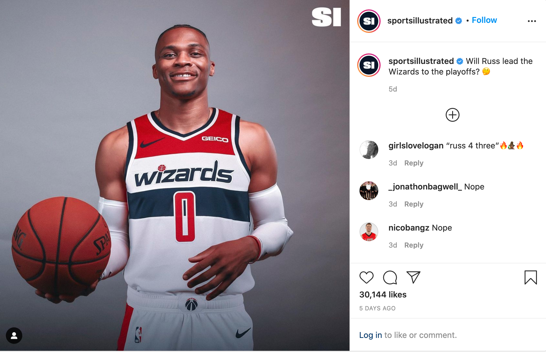 华盛顿奇才队 Insta Post 2