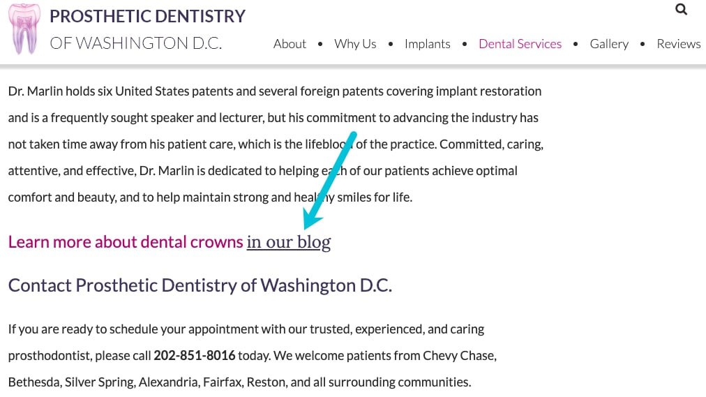 Ссылки сайта Google
