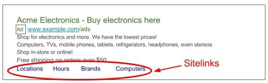 Ссылки сайта Google