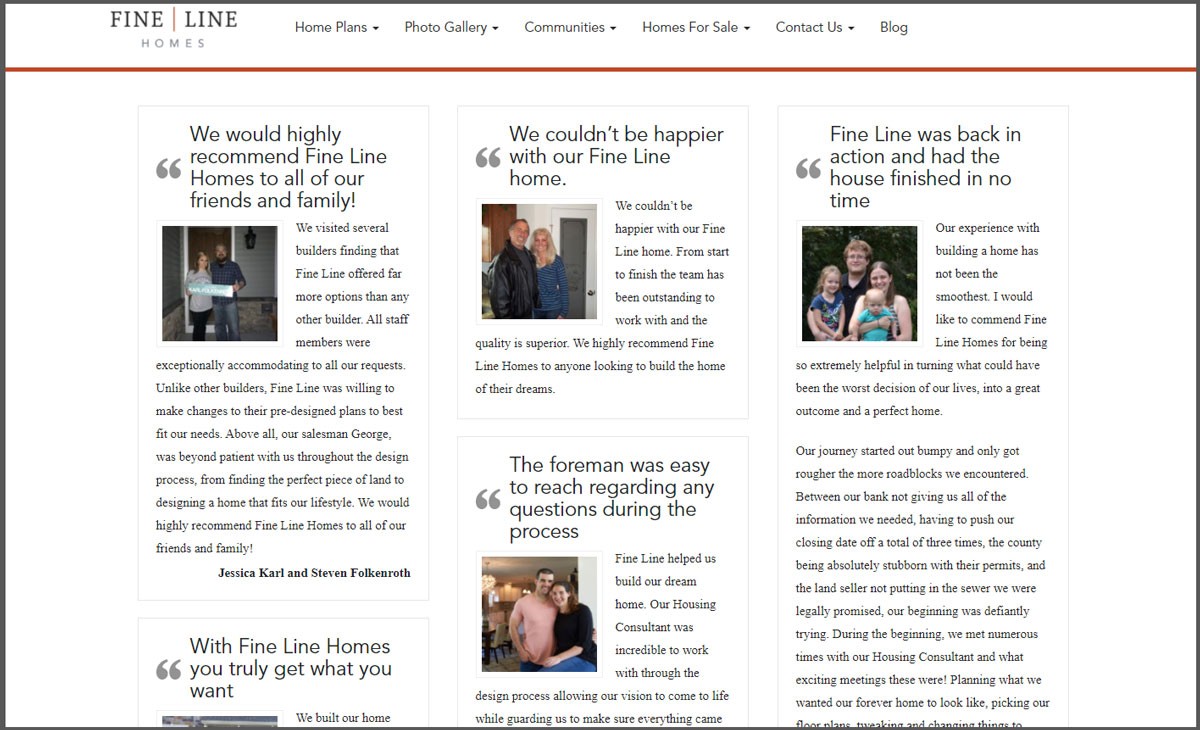Disegni attraenti di siti Web per costruttori di case