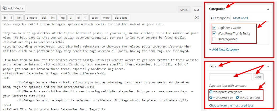 ما هي علامات WordPress وكيفية استخدامها بشكل أفضل؟