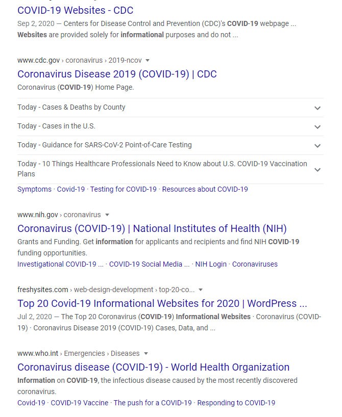 Verlauf der Aktualisierungen des Google-Algorithmus