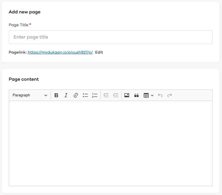 Dukaan'daki Özelliklerin Tam Listesi ve Ürün Güncellemeleri 8 add pages to store
