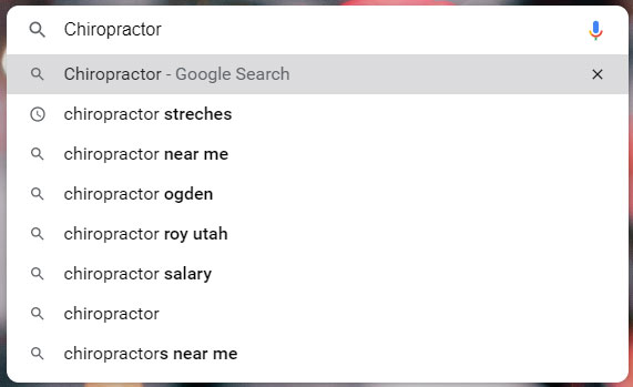 Die beliebtesten Chiropraktik-SEO-Keywords