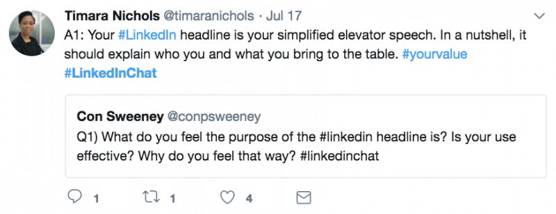 Timara Nichols - Linkedin-Chat