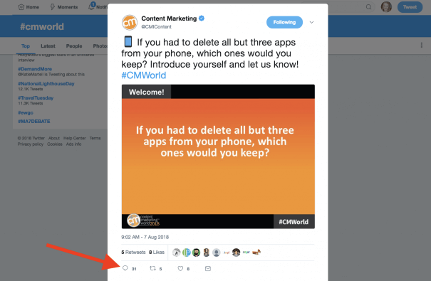 Hashtag des Twitter-Chats