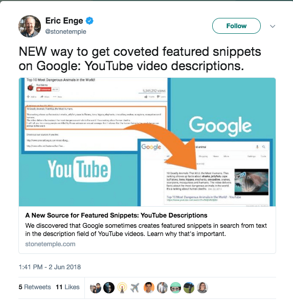 Opportunità di Rich Snippet di Youtube