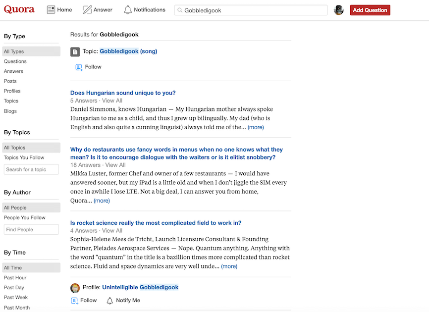 Exemple Quora