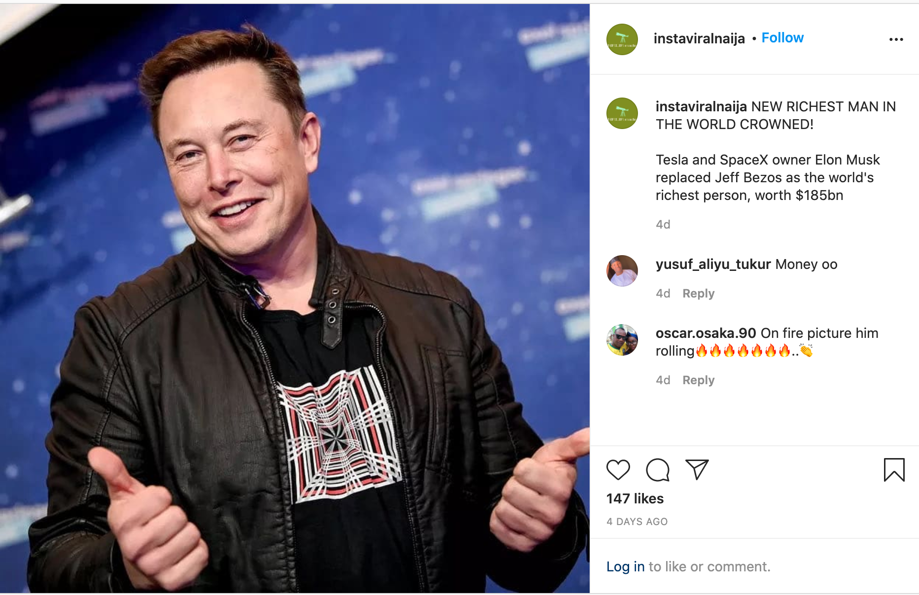 SpaceX Insta 發布 1