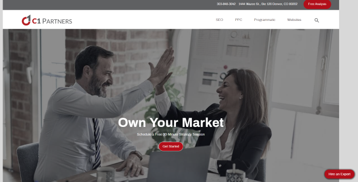 Page d'accueil des partenaires C1