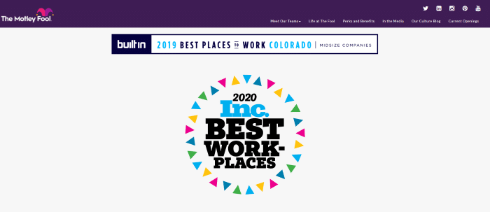 صفحة وظائف Motley Fool