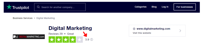 DigitalMarketing.com Trust Pilot