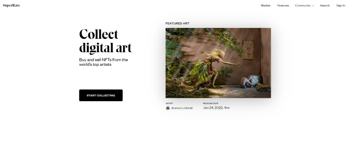الصفحة الرئيسية SuperRare