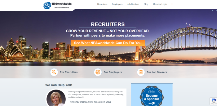 NPA월드와이드 홈페이지